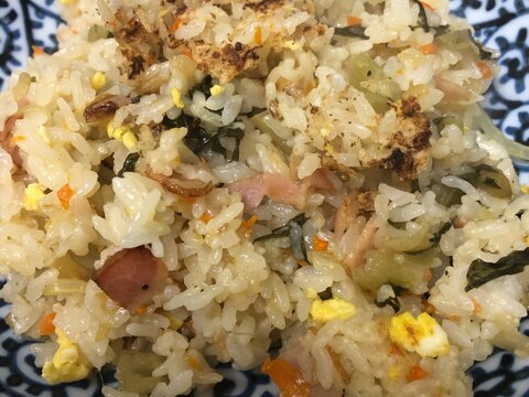 歯応え最高！野沢菜チャーハン